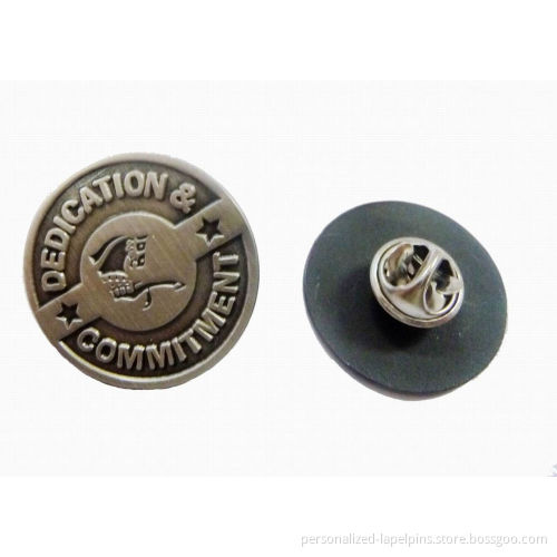 Metal Iron / Black Nickel Various Styles Personalized Lapel Pins With Butterfly Clutch